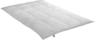 Irisette Daunendecke Edda warme Winterdecke, aus 100% Baumwolle 90% Daunen, 10% Federn mit Aufbewahrungstasche, 135x200 cm, weiß