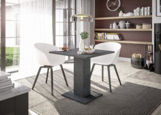 Mäusbacher Säulen-Esstisch (ausziehbar) in graphit - 80x76x80cm (BxHxT) (ausziehbar)