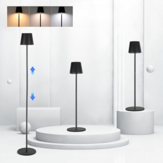 OULENBIYAR Stehlampe Dimmbare LED Stehleuchte, 3 in 1 Kabellose, 130cm Abnehmbar Leselampe, 8000mAh-Akku, LED fest integriert, Kaltweiß, Naturweiß, Warmweiß, Abnehmbar Stehlampe mit USB-C, für Schlafzimmer, Wohnzimmer, Büro