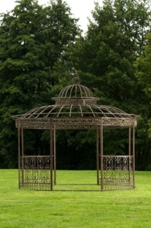 CLP XXL Luxus Pavillon Romantik rund 500 cm,bronze