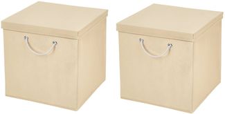 StickandShine Faltbox 2 Stück 30 x 30 x 30 cm Aufbewahrungsbox Stoffboxen Faltbox