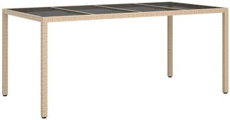 vidaXL Gartentisch Beige 190 x 90 x 75 cm Poly-Rattan 362550