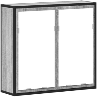 vidaXL Bad-Spiegelschrank Grau Sonoma 65x20x60 cm Holzwerkstoff 849257