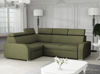 Ecksofa Apollo 2rR1 80 mit Schlaffunktion, L-Form, Einstellbare Kopfstützen (Farbe: Crown 11)