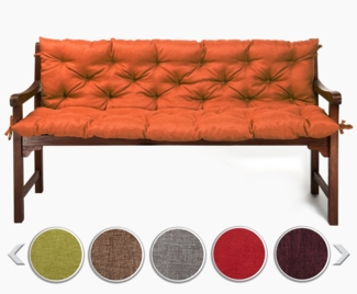 sunnypillow Bankauflage Bankauflage Stuhlkissen viele Farben und Größen zur Auswahl, 120 cm x 40 cm x 40 cm orange