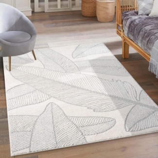 Carpet City Teppich LOUNGE 0629, rechteckig, Höhe: 15 mm, Kurzflor-Teppich Modern, Hoch-Tief-Struktur, Wohnzimmer, Schlafzimmer