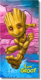 MARVEL Badetuch Groot - Guardians of the Galaxy, Baumwolle, Jungen Strandtuch 70 x 140 cm