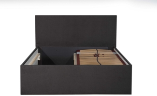 Halmon Schlafkomfort Betten Polsterbett Gent (Mit Bettkasten, erhältlich in 6 Größen und 8 attraktiven Farben mit oder ohne Matratze), Seitenhöhe 32 cm, inkl. Lattenrost bei Ausführung mit Matratze