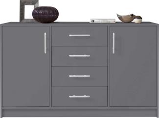 Kommode Sideboard Smart 140x40x83,5cm anthrazit 2-türig