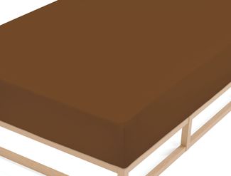 biberna Feinbiber-Spannbetttuch 0002744, chocolate, 1x 180x200 cm - 200x200 cm