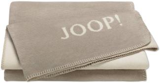 JOOP! Plaid / Decke MELANGE Doubleface Sand-Natur 150 x 200 cm