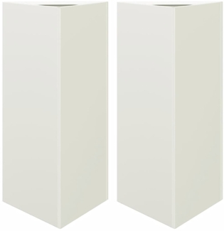 vidaXL Pflanzkübel 2 Stk. Weiß Dreieckig 40x34,5x70 cm Stahl 851160