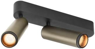 SLV GRIP! M, Deckenaufbauleuchte, double, PHASE, 2700 K, 28 W, 42°, bronze / schwarz - Wand- und Deckenleuchten