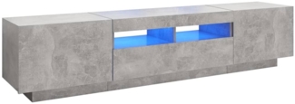 VidaXL TV-Schrank mit LED-Leuchten Betongrau, 40 x 35 x 180 cm