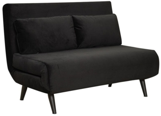 Bronx71 Schlafsofa 1,5-Sitzer Kristian Samt schwarz