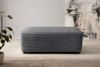 andas Hocker BAKELS, Polsterhocker in Cord oder Boucle-Stoff, zur Serie BAKELS, Hocker stellbar zum Schlafsofa (Krokodilverbinder)