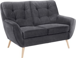 exxpo - sofa fashion 2-Sitzer Scandi, bequem, aufwendige Rückenpolsterung für mehr Sitzkomfort, akuelle Farben in hochwertige Bezugsqualitäten, Holzfuß