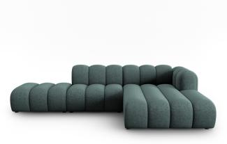 Micadoni Modulares Ecksofa offen Lupine 5-Sitzer Rechts Chenille Petrol