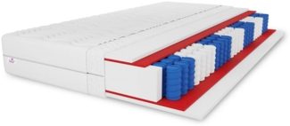 Taschenfederkernmatratze 7 ZONEN Salsa, Härtegrad H3, MARPUR, 18 cm hoch