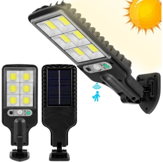 Rosnek LED Außen-Wandleuchte Solar, 3 Modi, Bewegungssensor, für den Außenbereich Terrasse, IP65 wasserdicht