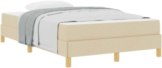 vidaXL Boxspringbett mit Matratze Creme 120 x 190 cm Stoff 3398554