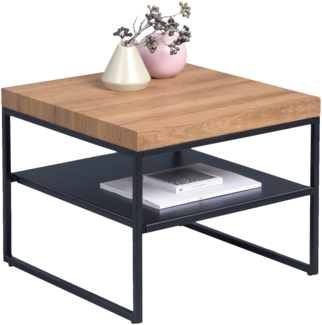 HomeTrends4You 'Vista 1' Couchtisch, MDF Dekor Eiche braun, 40 x 50 x 50 cm