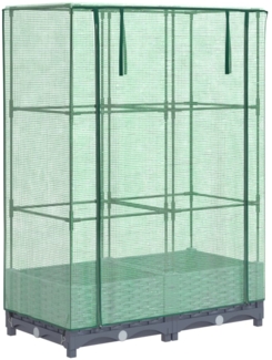 vidaXL Hochbeet mit Gewächshaus-Aufsatz Rattan-Optik 80x40x123 cm 4015824