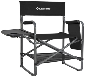 KingCamp Campingstuhl Regie Stuhl Director Multi Camping, Faltstuhl Klappstuhl Armlehne Tisch
