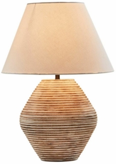 Mirabeau Tischleuchte Tischlampe Landelin weiß/braun