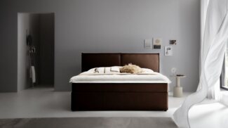 ATLANTIC home collection Boxbett NIKITA, bodentiefes Bett, wahlweise mit Matratze und Topper
