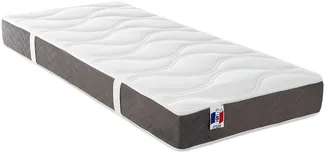 Vente-unique - VICTOIRE Matratze Stoff Weiß - B 70 cm x H 18 cm x L 190 cm