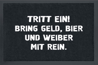 Rockbites - Fußmatte Türmatte "Tritt Ein! Bring." Schwarz Nr. 119 (100811)*