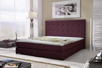 Boxspringbett AMOR Stoff Violett 180x200cm