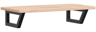 vidaXL Waschtischplatte mit Halterung Stahl und Massivholz Eiche 3302331