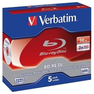Verbatim Blu-Ray Disc BD-RE Double-Layer 50GB 2x VE=5 Stück