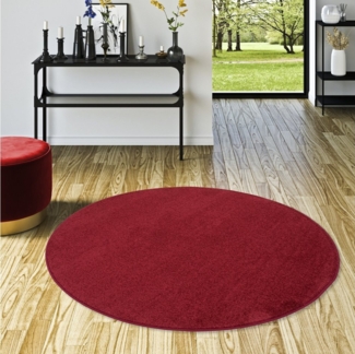 Snapstyle Veloursteppich Hochflor Velours Teppich Mona Rund, Rund, Höhe: 16 mm