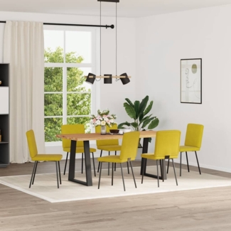 vidaXL Esszimmerstühle 6 Stk. Gelb Samt 3315563