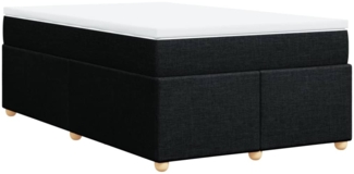 vidaXL Boxspringbett mit Matratze Schwarz 120x190 cm Stoff 3285361