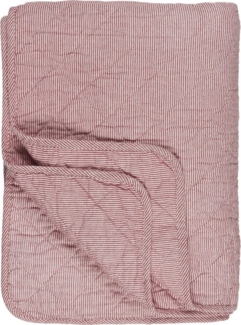 Ib Laursen Decke Quilt Tagesdecke Überwurf Gestreift Rot Weiß 180x130cm 0788-33