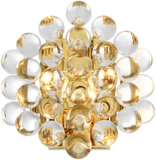Casa Padrino Luxus Wandleuchte Gold 24,5 x 15 x H. 24 cm - Luxus Qualität