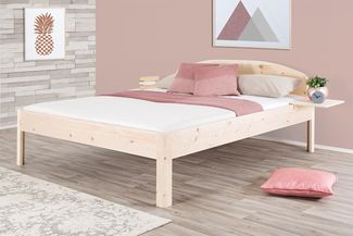 DENI Z Zirbenbett, metallfrei, Bogenlehne 160x200 cm