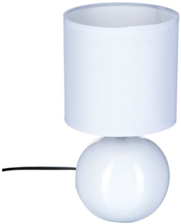 ATMOSPHERA Lampe Keramik grau H25, hellgrau, D. 13 x H. 25 cm - Atmosphera