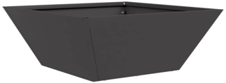 vidaXL Garten Schüssel Pflanzer Schwarz 40 x 40 x 15 cm Stahl 873810