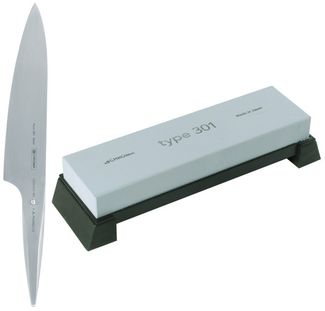 Chroma type 301 Set Kochmesser P-18 + Schleifstein P-11