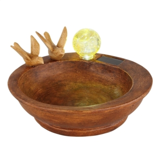 Solarleuchte Garten Vogeltränke Solarlampe Außen Leuchte Solar mit Pflegetuch