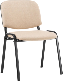 CLP Besucherstuhl Ken Stoff gepolsterter Stapelstuhl,creme