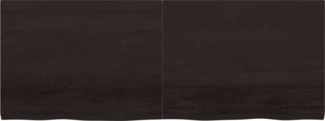 vidaXL Tischplatte Dunkelbraun 160x60x(2-4)cm Massivholz Eiche 3156450