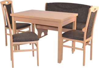 5tlg. Bankgruppe, Essgruppe "Madrid III" mit Truhenfunktion, Auszugstisch