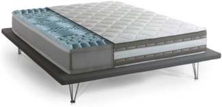 Dmora Aksi Einzelmatratze, herausnehmbare Matratze aus Memory-Schaum und Waterfoam-Gel, 100 % Made in Italy, milbenhemmend und hypoallergen, 80 x 190 x 27 cm