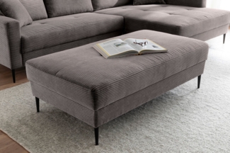 Trends by HG Sitzhocker SUMMER, in Cord-Stoff mit Metallfuß